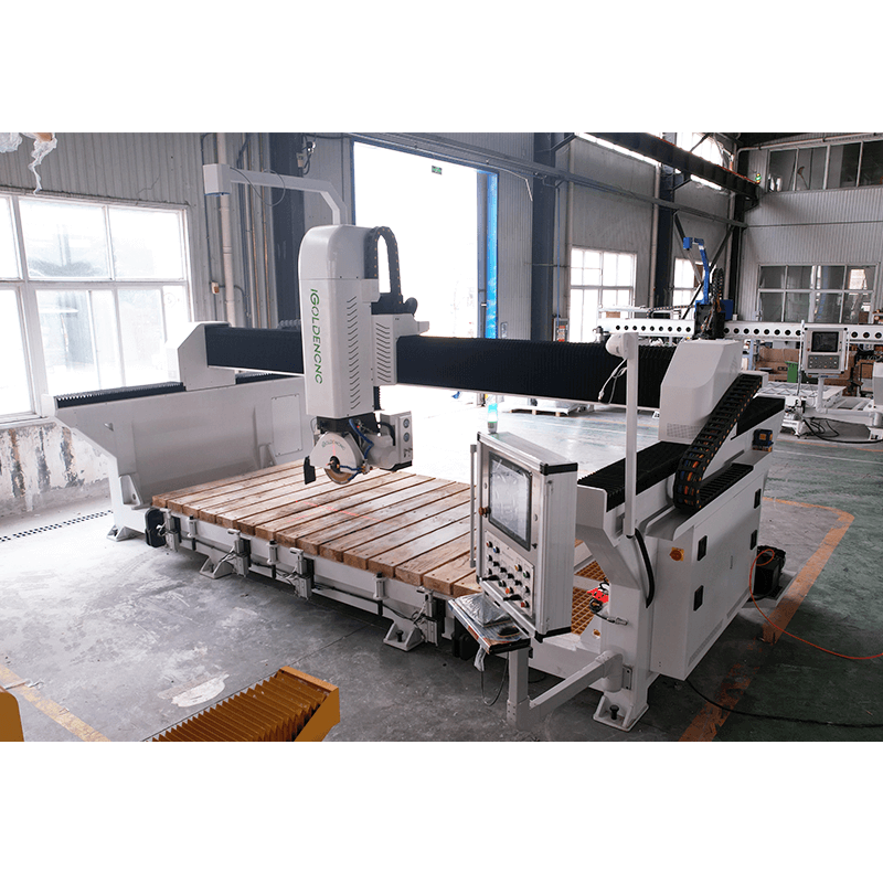 5 Axis CNC Stone Cutting Bridge Saw for Quartz Granite Marble - iGoldencnc