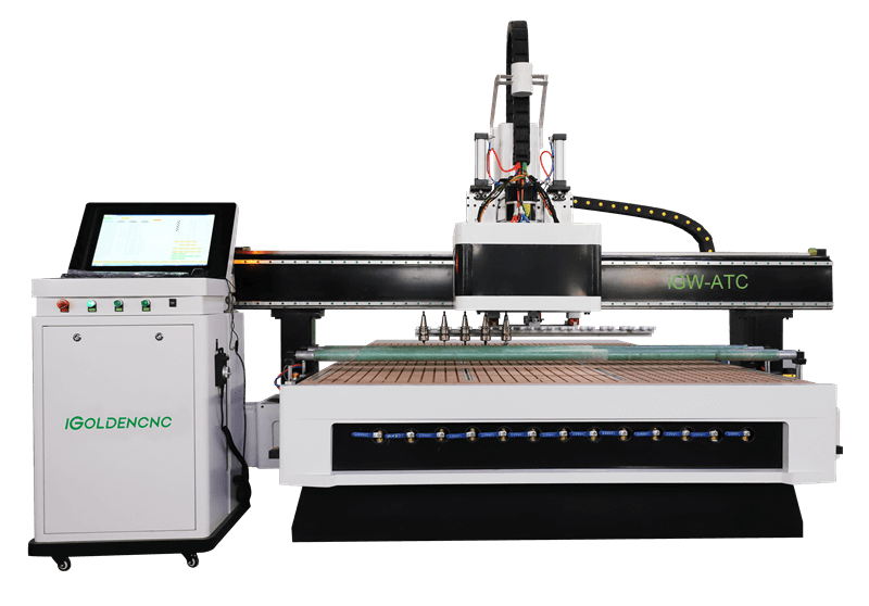 linear ATC CNC router with EOT-3 oscillating knife