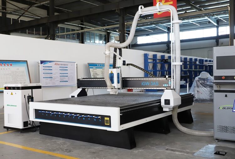 CNC router woodworking machine with vacuum table