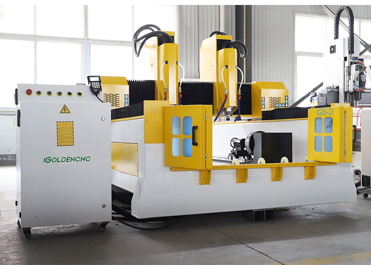 Double Heads Stone CNC Carving Machine