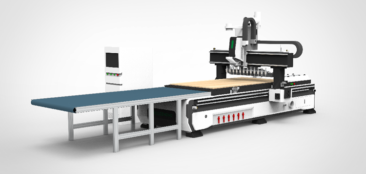 CNC cutting machine + automatic unloading